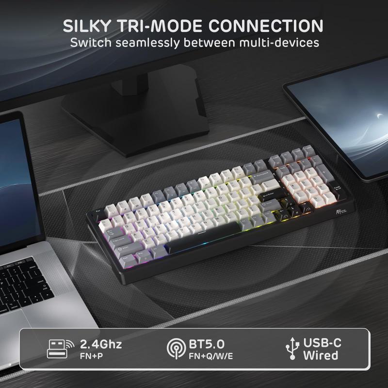 Teclado Mecânico sem Fio RK ROYAL KLUDGE F99 - Teclado - Magazine